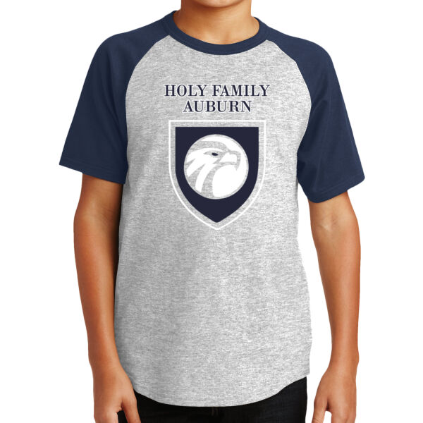 Holy Family - Sport-Tek Youth Short Sleeve Colorblock Raglan Jersey Thumbnail