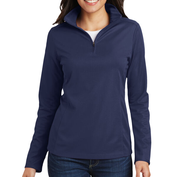 Holy Family - Port Authority Ladies Pinpoint Mesh ½ Zip Thumbnail